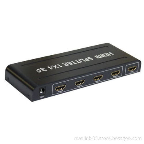 Black 3D 1X4 HDMI SplitterNew